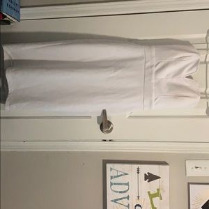 White strapless pencil dress